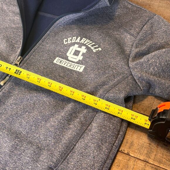 Champion Gray Poly Zip up Jacket Cedarville University Adult M - Picture 4 of 6